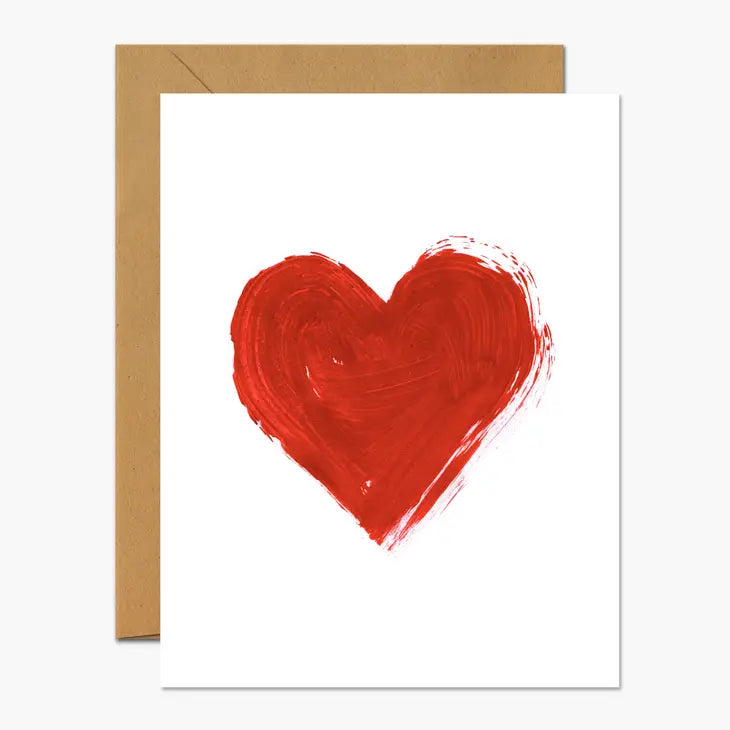 RED HEART ACRYLIC PAINT XOXO BRUSHED RED VALENTINE'S DAY CARD-FOOTNOTES
