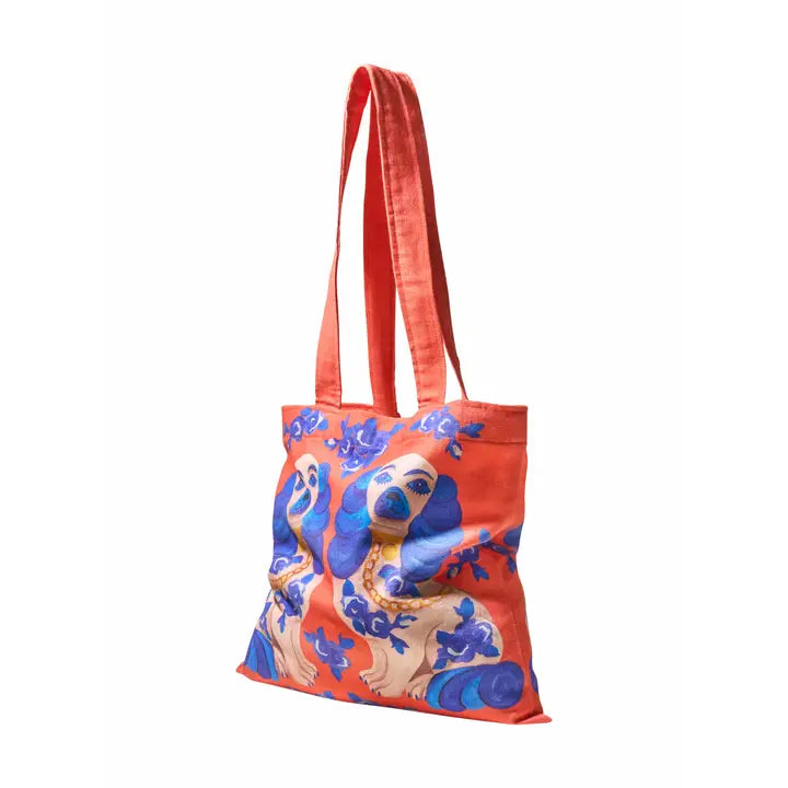 SPLENDID SPANIELS CANVAS TOTE-POWDER