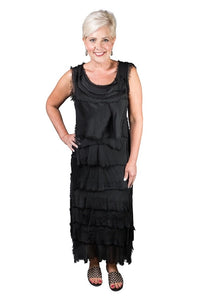 ALEENA SILK MAXI DRESS-ONE SIZE-TEES BY TINA