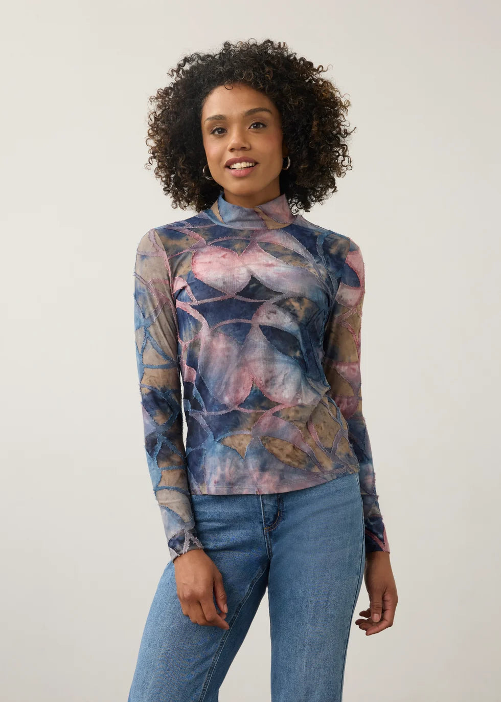 LONG SLEEV MOCK NECK TOP-EQUINOX-FDJ FRENCH DRESSING