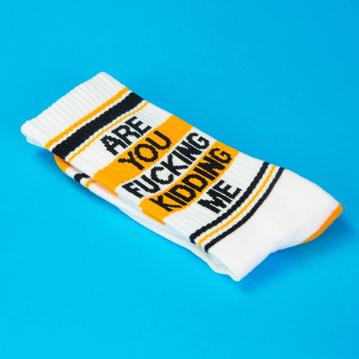 ARE YOU FU$%ING KIDDING ME CREW SOCKS-GUMBALL POODLE
