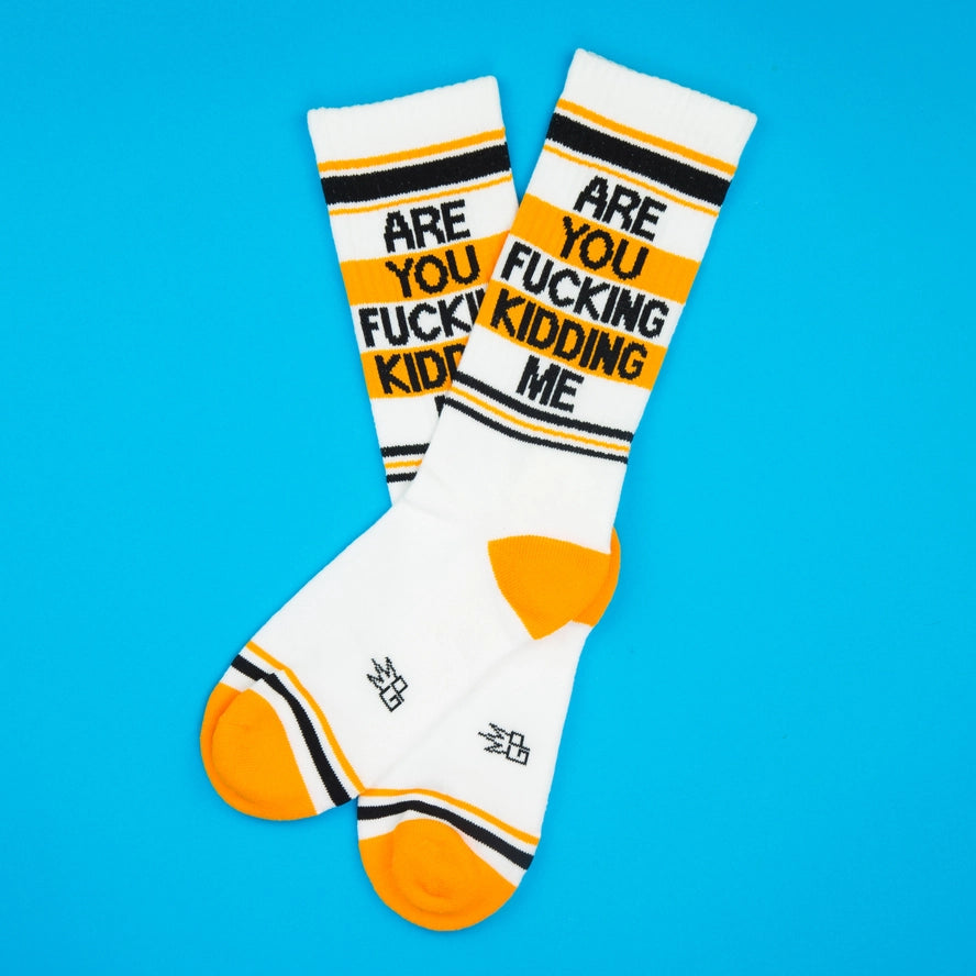 ARE YOU FU$%ING KIDDING ME CREW SOCKS-GUMBALL POODLE