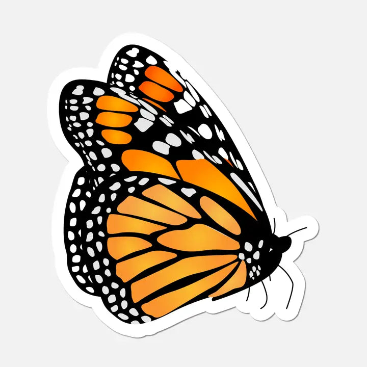 MONARCH SIDE PROFILE BUTTERFLY STICKER-FOOTNOTES