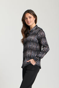 BLACK DIAMOND BUTTONDOWN BLOUSE-APNY