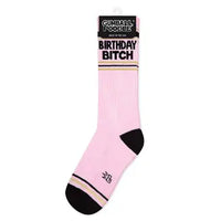 BIRTHDAY BITCH CREW SOCKS-GUMBALL POODLE
