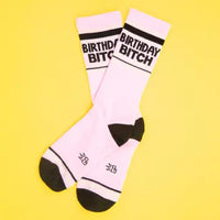 BIRTHDAY BITCH CREW SOCKS-GUMBALL POODLE