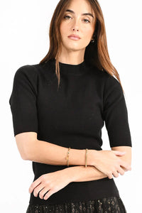 LADIES KNITTED SWEATER-BLACK-MOLLY BRACKEN