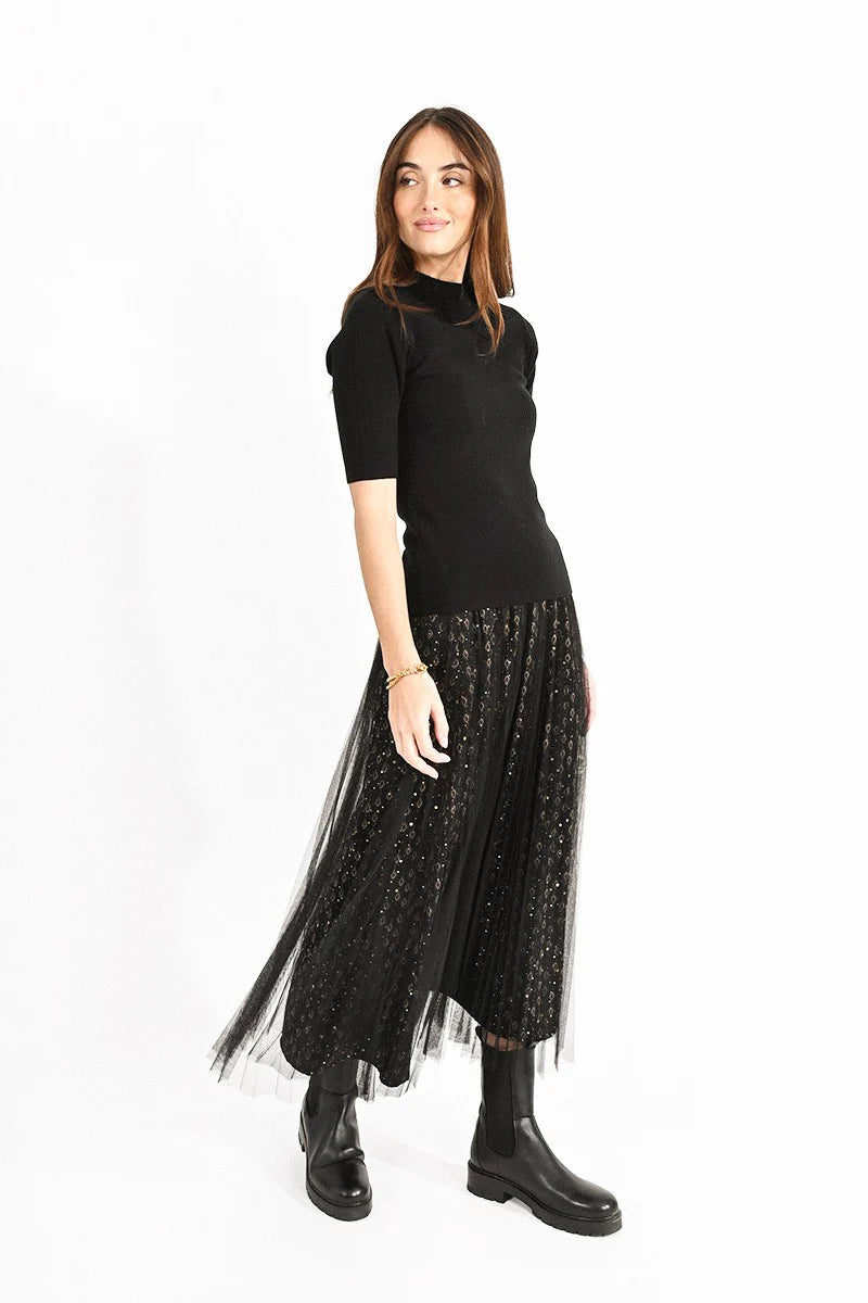 LADIES KNITTED SWEATER-BLACK-MOLLY BRACKEN