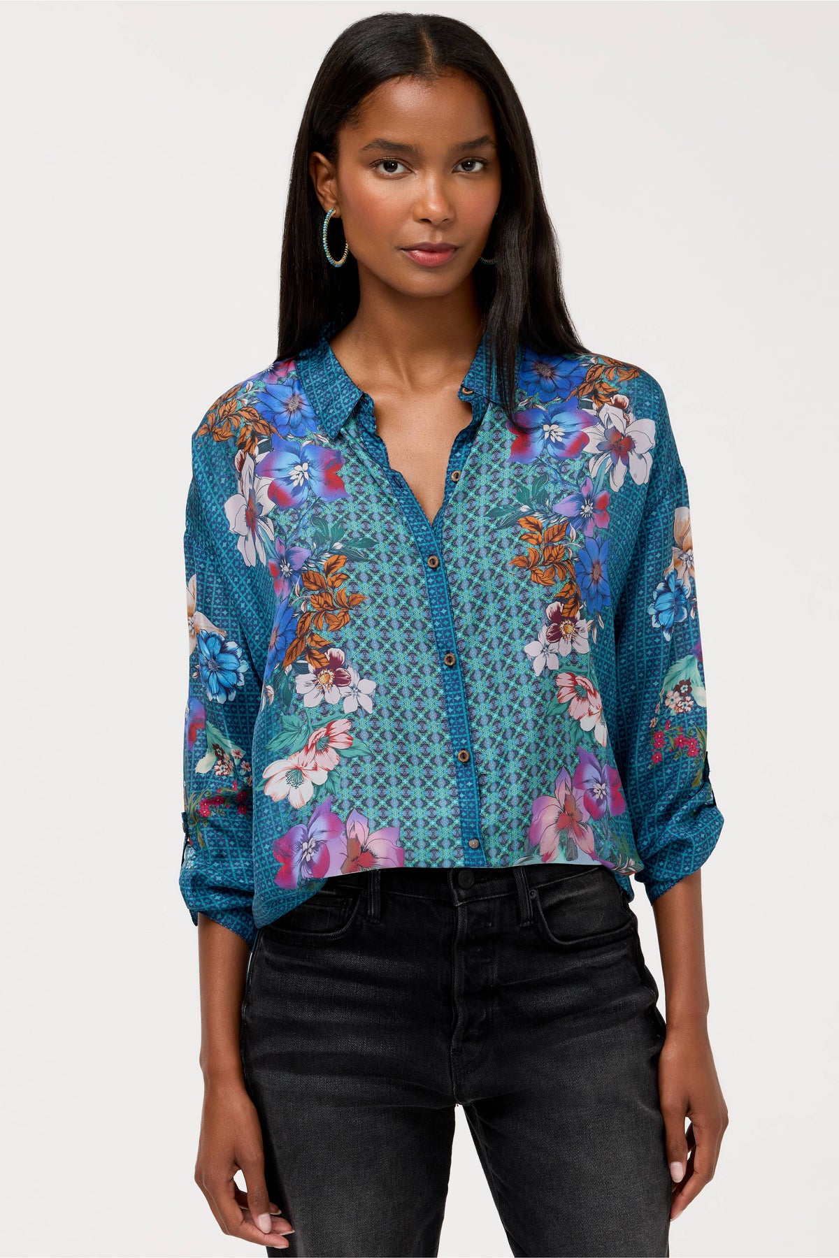 LUISA SHIRT-DEWFLOWER-JOHNNY WAS