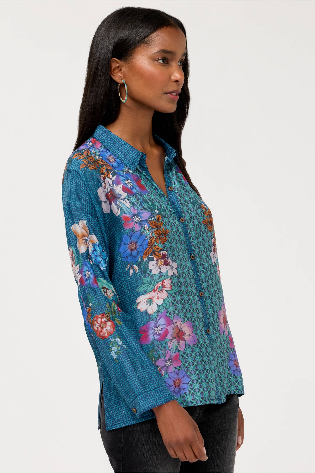 LUISA SHIRT-DEWFLOWER-JOHNNY WAS