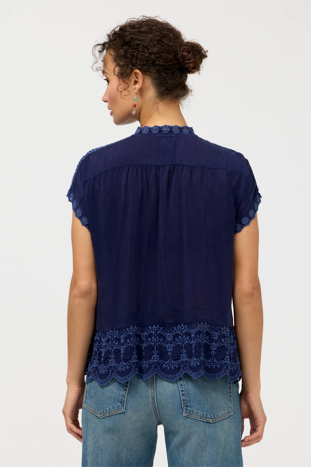 ASTRUD BLOUSE-BLUE NIGHT-JOHNNY WAS