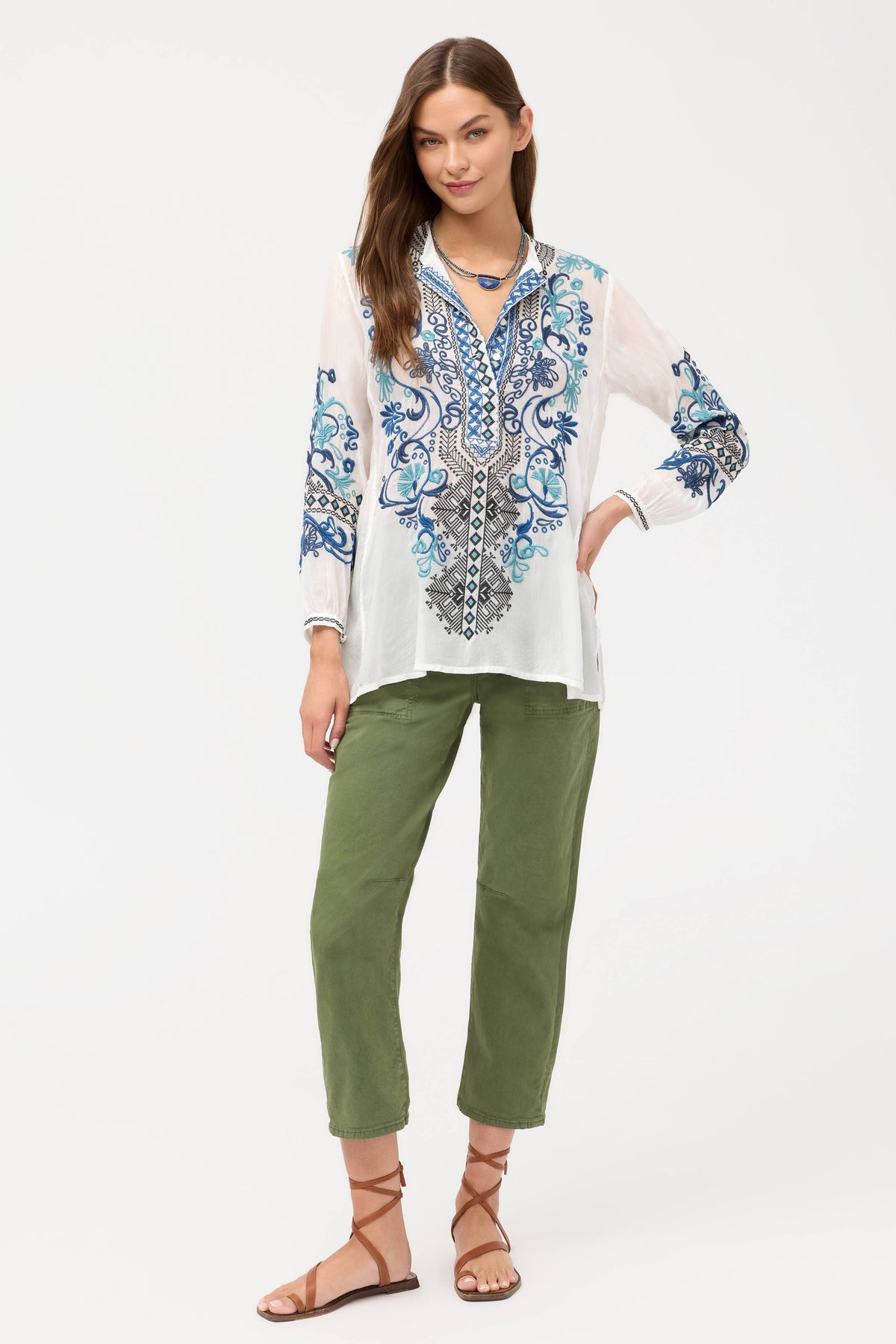 ROMILLY TUNIC-WHITE-JOHNNY WAS