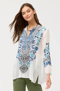 ROMILLY TUNIC-WHITE-JOHNNY WAS