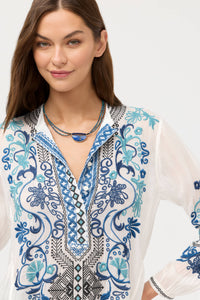 ROMILLY TUNIC-WHITE-JOHNNY WAS