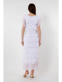 MIRIAM S/S RUFFLE DRESS-ONE SIZE-TEES BY TINA