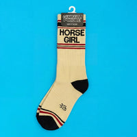 HORSE GIRL CREW SOCKS-GUMBALL POODLE