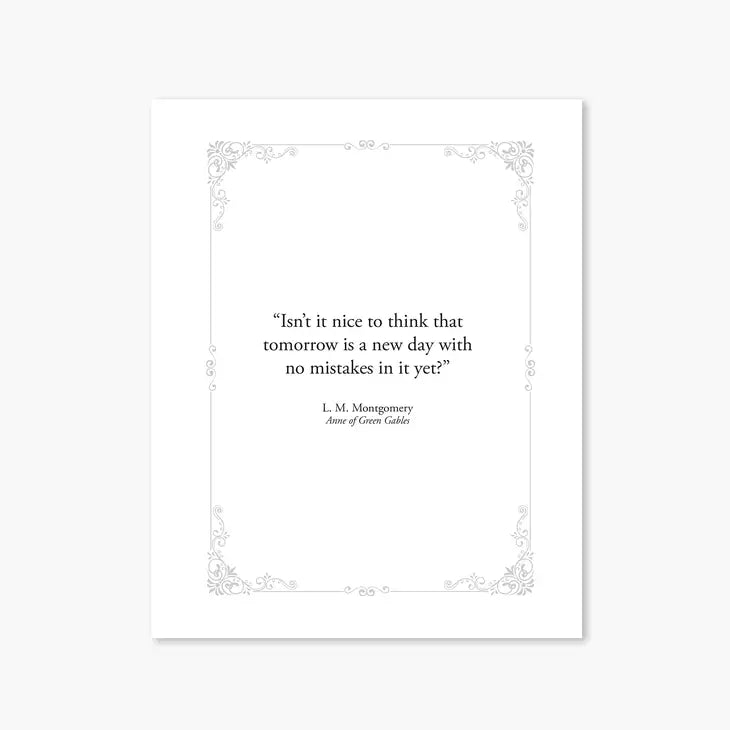 ANNE OF GREEN GABLES-CLASSIC NOVEL ART PRINT-FOOTNOTES