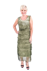 ALEENA SILK MAXI DRESS-ONE SIZE-TEES BY TINA