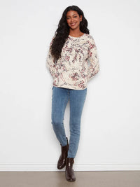 L/S CREW NECK ROUND HEM SWEATER-POETRY-CHARLIE B
