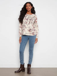 L/S CREW NECK ROUND HEM SWEATER-POETRY-CHARLIE B