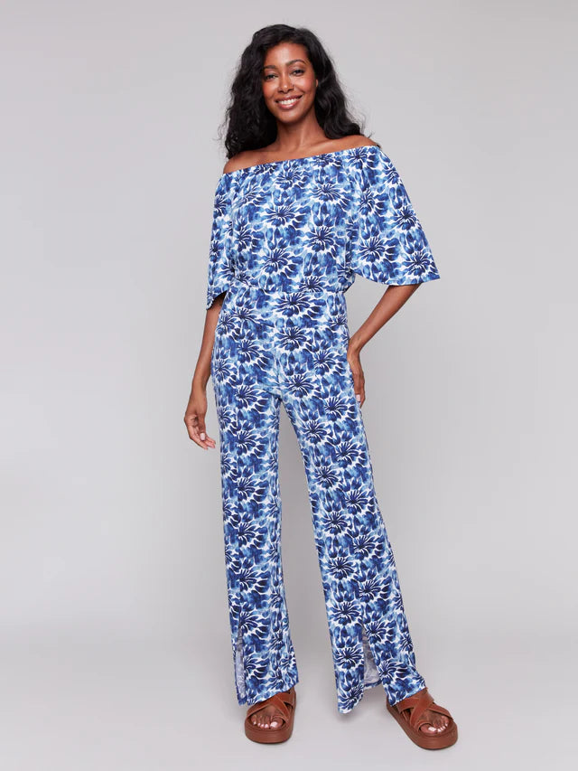 LILY PRINT WIDE LEG PANT-CHARLIE B