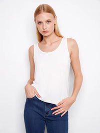 REVERSE CAMI TANK-WHITE-CHARLIE B
