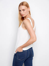 REVERSE CAMI TANK-WHITE-CHARLIE B