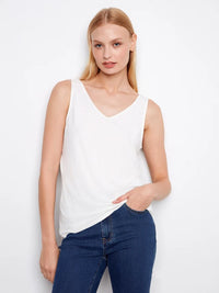 REVERSE CAMI TANK-WHITE-CHARLIE B
