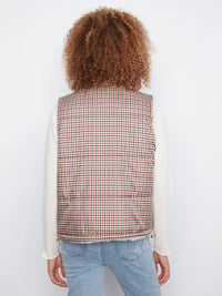 REVERISBLE PLAID SHERPA VEST-CHARLIE B