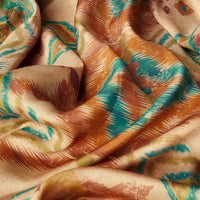 WARM CREAM IKAT KIMONO JACKET-POWDER