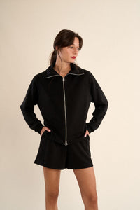 DORA ZIP JACKET-BLACK-GABRIELLE BY MOLLY BRACKEN