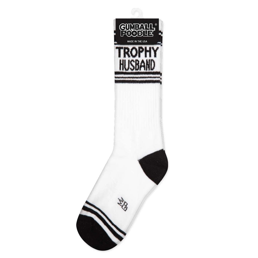 TROPHY HUSBAND CREW SOCKS-GUMBALL POODLE