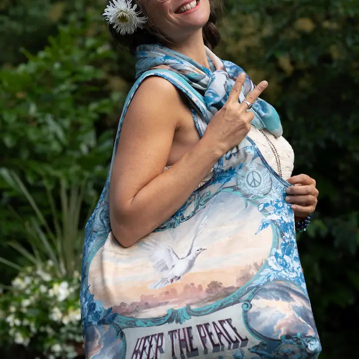 PEACE OUT MARKET TOTE-MARKET OF STARS