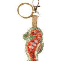 SPARKLING SEAHORSE BEADED KEYRING-POWDER