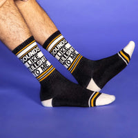 SOUNDS LIKE BULLS%^T CREW SOCKS-GUMBALL POODLE