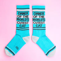 OWNER OF THE WORLD'S CUTEST CAT GYM CREW SOCKS-GUMBALL POODLE