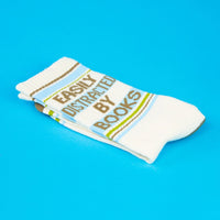 EASILY DISTRACTED BY BOOKS CREW SOCKS-GUMBALL POODLE
