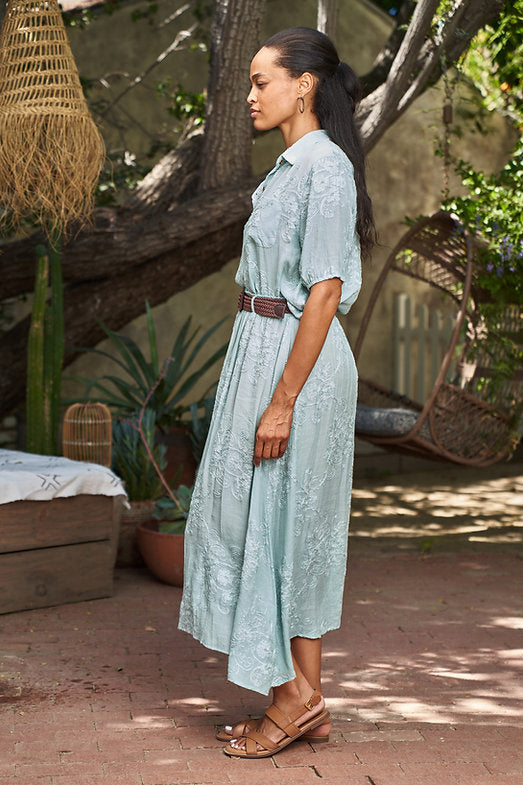 EMBROIDERED TOP/SKIRT SET-MINT-PAPARAZZI
