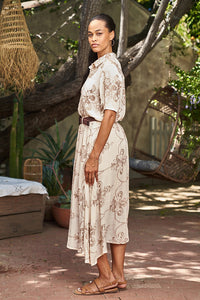 EMBROIDERED TOP/SKIRT SET-NATURAL-PAPARAZZI