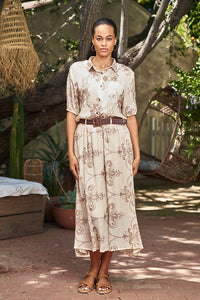 EMBROIDERED TOP/SKIRT SET-NATURAL-PAPARAZZI