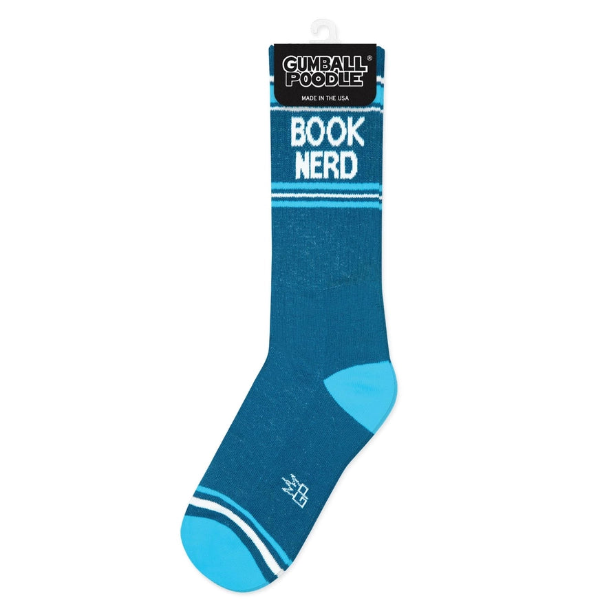 BOOK NERD CREW SOCKS-GUMBALL POODLE