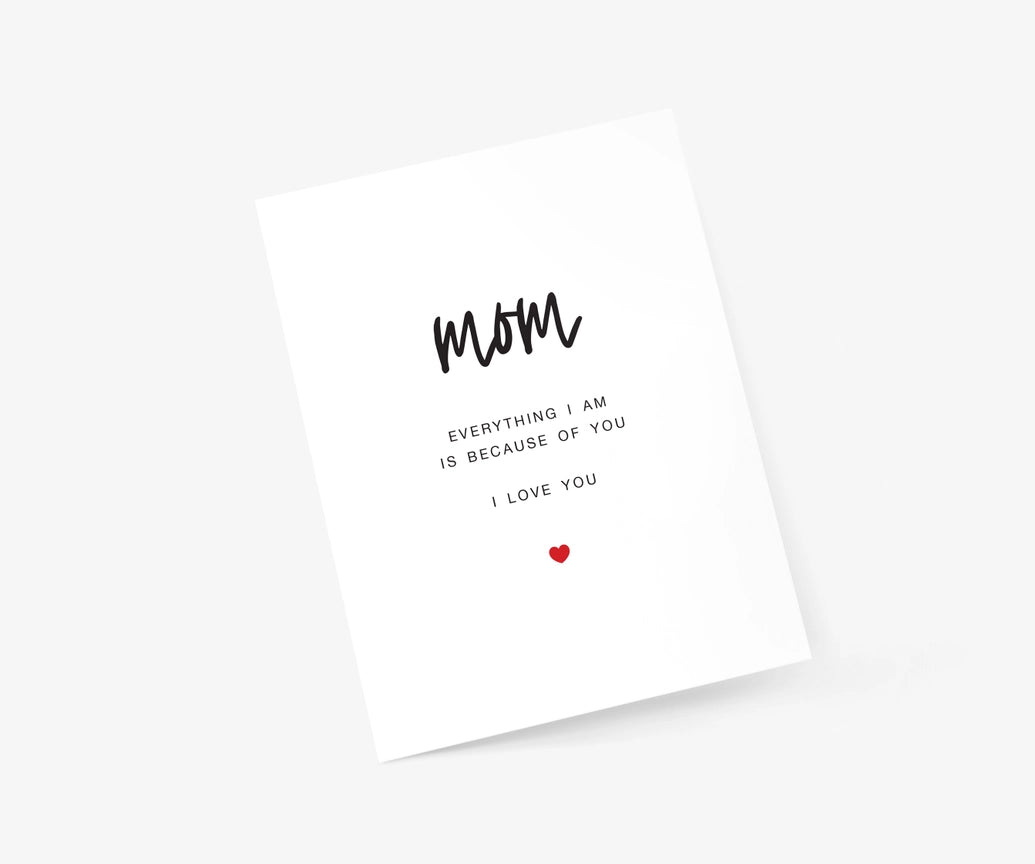 MOM-EVERYTHING I AM-MOTHER'S DAY CARD-FOOTNOTES