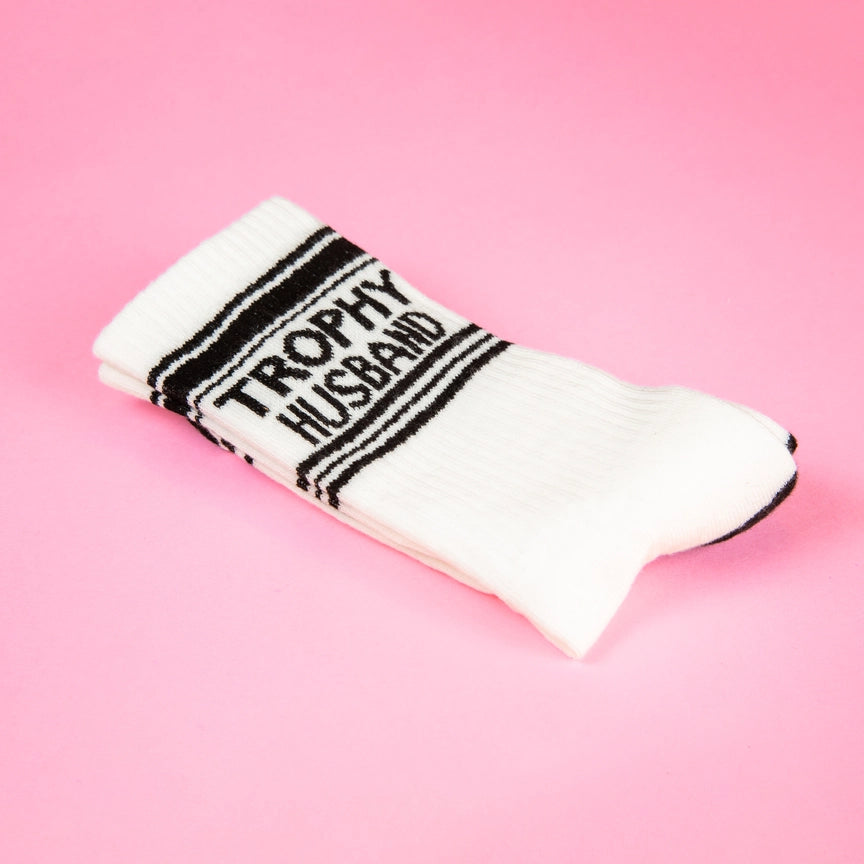 TROPHY HUSBAND CREW SOCKS-GUMBALL POODLE