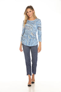 OCEAN SPLASH ROUND NECK TOP-CARINE