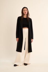 GEORGIA DOUBLE BREASTED TOPPER COAT-BLACK-GABRIELLE BY MOLLY BRACKEN