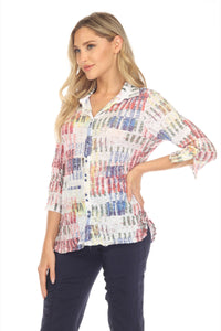 CANVAS PATCH-SABRINA SHIRT-CARINE APPAREL