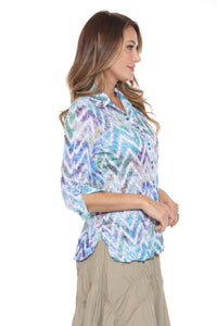 CHEVRON HAZE-SABRINA SHIRT-CARINE APPAREL