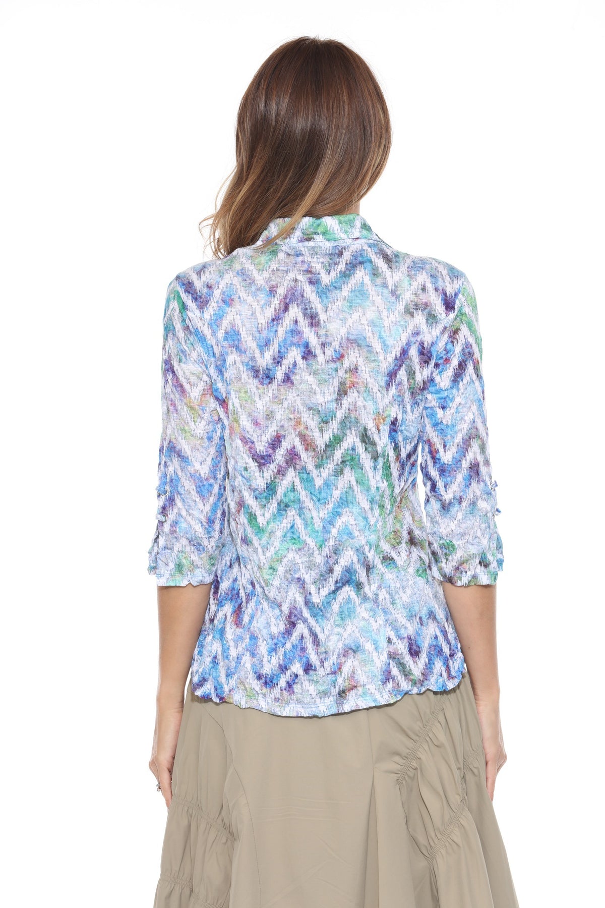 CHEVRON HAZE-SABRINA SHIRT-CARINE APPAREL