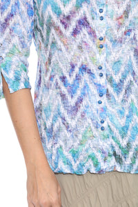 CHEVRON HAZE-SABRINA SHIRT-CARINE APPAREL