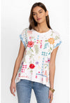 KATIE RELAXED DRAPE TEE-WHITE-JOHNNY WAS